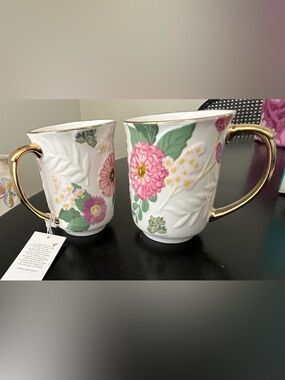 Papyrus Floral Mugs Set of 2
